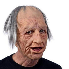 Load image into Gallery viewer, Old Man Mask Halloween Simulation Latex Human Wrinkle Face Mask