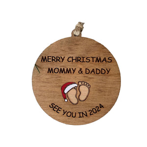 👣See You in 2024 Christmas Tree Ornament