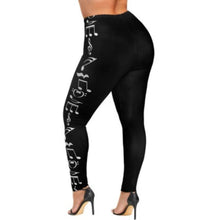 Load image into Gallery viewer, Plus Size High Waist Legging Music Note Print Sport Pants