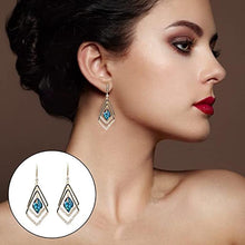 Load image into Gallery viewer, Square Rhombus Hoop Earrings for Women