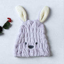 Load image into Gallery viewer, Super absorbent rabbit ear dry hair cap