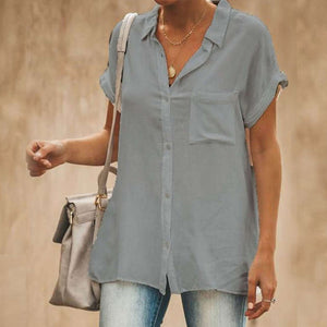 Women's Casual Short Sleeve Vintage Shirt