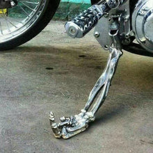 Load image into Gallery viewer, Skeleton Paw With Middle Finger Motorcycle Kickstands