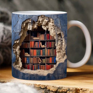 3D Bookshelf Mug