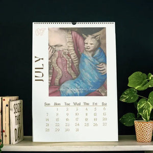 🐱2024 Wall Hanging Calendar, Funny Art Novelty Gift