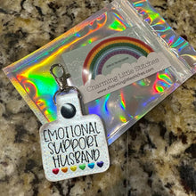 Load image into Gallery viewer, 🌈Emotional Support Rainbow Hearts Keychain💕