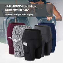 Load image into Gallery viewer, High Waist Workout Running Yoga Shorts