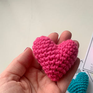 💜💙💗Pocket Hug Crocheted Heart Small Gift