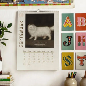 🐱2024 Wall Hanging Calendar, Funny Art Novelty Gift