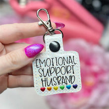 Load image into Gallery viewer, 🌈Emotional Support Rainbow Hearts Keychain💕