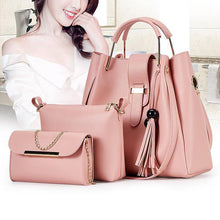 Load image into Gallery viewer, Ladies Fashion Purses and Handbags 3 PCS Sets