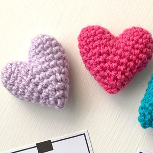 💜💙💗Pocket Hug Crocheted Heart Small Gift