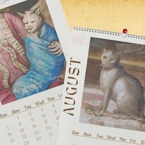 🐱2024 Wall Hanging Calendar, Funny Art Novelty Gift