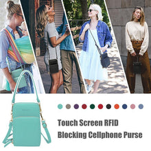 Load image into Gallery viewer, Touch Screen RFID Blocking Cellphone Purse