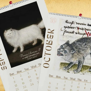 🐱2024 Wall Hanging Calendar, Funny Art Novelty Gift