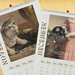 🐱2024 Wall Hanging Calendar, Funny Art Novelty Gift