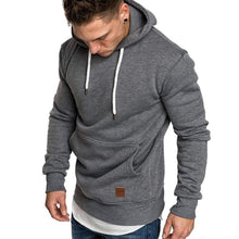 Load image into Gallery viewer, Loose Plain Lace Up Pullover Men&#39;s Hoodie with Pocket