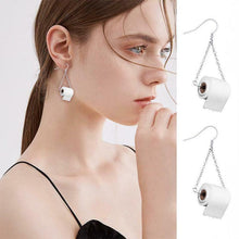 Load image into Gallery viewer, Sterling Silver Toilet Paper Earrings