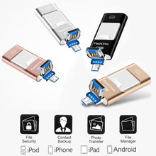 Load image into Gallery viewer, Portable USB Flash Drive for iPhone, iPad &amp; Android