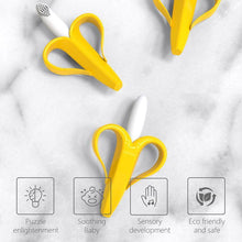 Load image into Gallery viewer, Baby Banana Training Toothbrush &amp; Teether