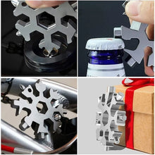 Load image into Gallery viewer, ❄️18-in-1 stainless steel snowflakes multi-tool❄️