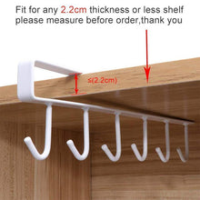 Load image into Gallery viewer, 6 Hooks Under-Cabinet Hanger Rack