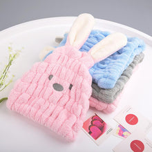 Load image into Gallery viewer, Super absorbent rabbit ear dry hair cap