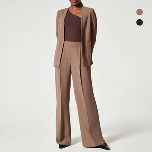 Crepe Pleated Pants