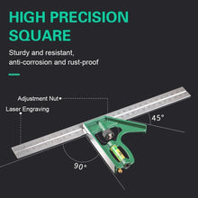 Load image into Gallery viewer, Multifunction Active Square Ruler Angle Ruler