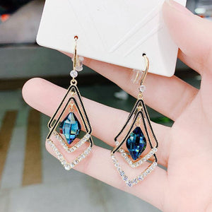 Square Rhombus Hoop Earrings for Women