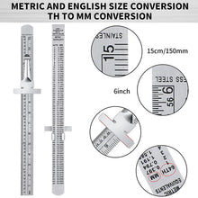 Load image into Gallery viewer, Stainless Steel Ruler with Detachable Clip
