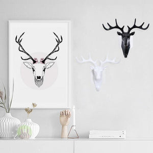 Deer Head Wall Hanging Hook