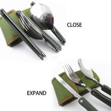 Load image into Gallery viewer, Hirundo Camping Foldable Cutlery Set