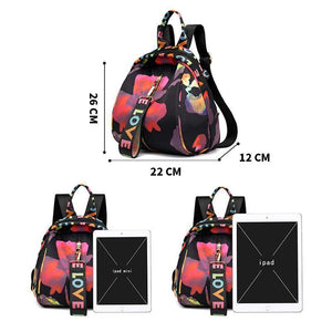 Floral Waterproof Shoulder Bag Backpack