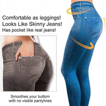 Load image into Gallery viewer, Sexy Imitation Jean Skinny Jeggings Skinny Pants