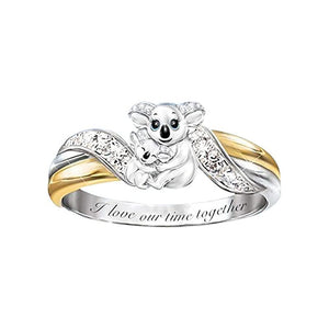 Creative Parent-child Bear Ring