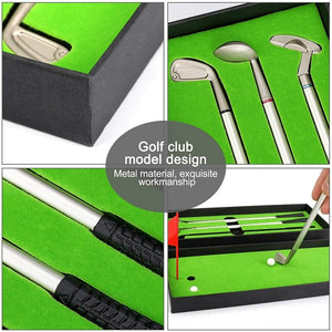 ⛳Funny gift Mini Desktop Golf Set with 3 pens🖊️