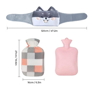 🦝Plush Refillable Hot Water Bottle Belt