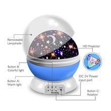 Load image into Gallery viewer, Night Light Romantic Starry Sky LED Projector Lamp