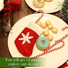 Load image into Gallery viewer, Mini Christmas Stockings Knife Spoon Fork Bag