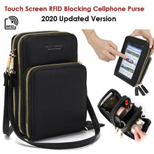 Load image into Gallery viewer, Touch Screen RFID Blocking Cellphone Purse