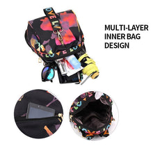 Load image into Gallery viewer, Floral Waterproof Shoulder Bag Backpack