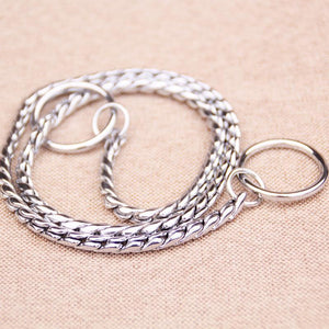 Dog Training Collars Snake P Choke Metal Slip Chain