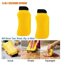 Load image into Gallery viewer, 3-in-1 Silicone Cleaning Brush Scrub，Scrape &amp; Squeegee