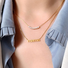 Load image into Gallery viewer, Letter &quot;mama&quot; Pendant Necklace