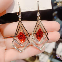 Load image into Gallery viewer, Square Rhombus Hoop Earrings for Women