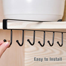 Load image into Gallery viewer, 6 Hooks Under-Cabinet Hanger Rack