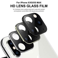 Load image into Gallery viewer, Iphone X Seconds Change 11 Pro Metal Glass Lens Cover