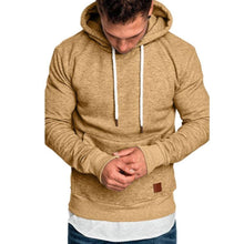 Load image into Gallery viewer, Loose Plain Lace Up Pullover Men&#39;s Hoodie with Pocket