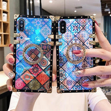 Load image into Gallery viewer, Bohemian Retro Crystal Bracket Phone Case for iPhone